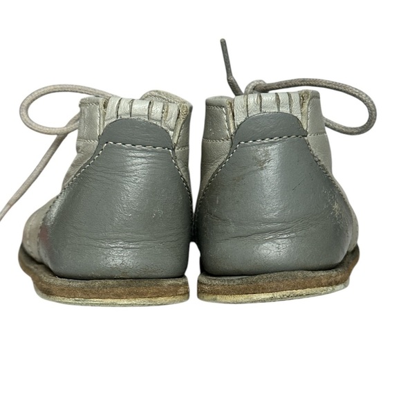 Vintage 🍁🇨🇦 kids leather two-tone lace up ankle shoes - Picture 3 of 5